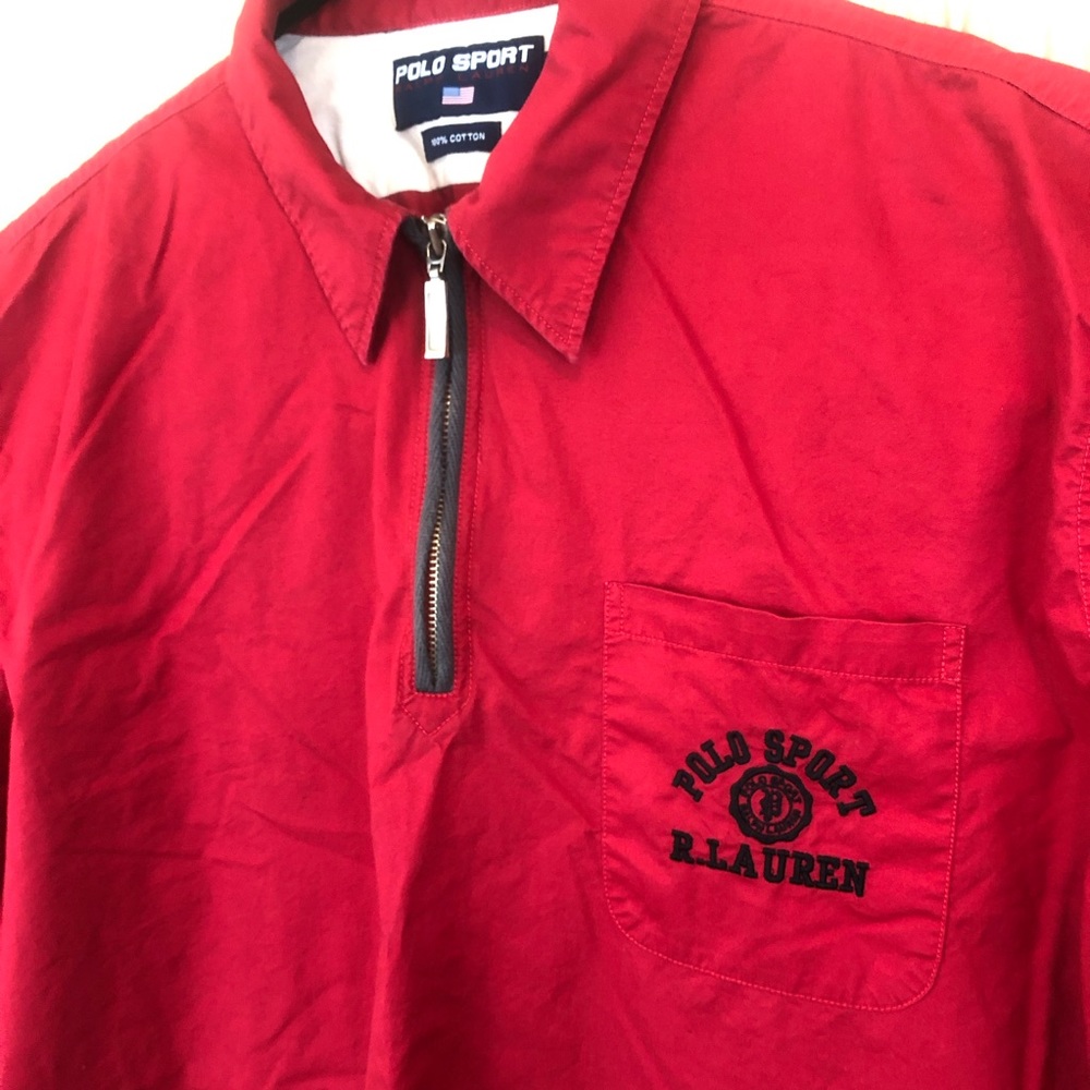 Polo by Ralph Lauren Polo Sport Red Lightweight Shirt Jacket